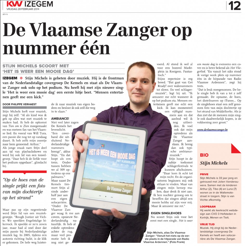 De Vlaamse Zanger op nummer één